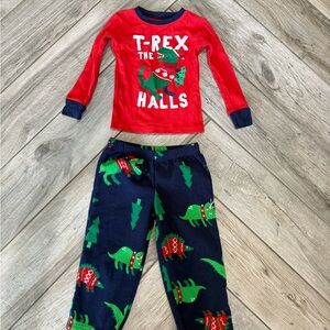Carter's Red and Navy Dinosaur Pajama Set